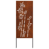 Garden Privacy Screen Floral Rusty 50 x 140 cm Weathering Steel