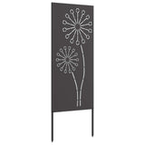 Garden Privacy Screen Black 50 x 140 cm Cold-rolled steel