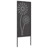 Garden Privacy Screen Black 50 x 140 cm Cold-rolled steel