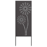 Garden Privacy Screen Black 50 x 140 cm Cold-rolled steel - Front View