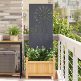 Garden Privacy Screen Anthracite 50 x 140 cm Cold-rolled steel