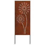 Garden Privacy Screen Rusty 50 x 140 cm Weathering Steel - Close-Up Angle