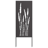 Garden Privacy Screen Black 50 x 140 cm Cold-rolled steel - Front View