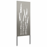 Garden Privacy Screen Floral Rusty 50 x 140 cm Weathering Steel - 45-Degree Angle