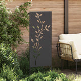 Garden Privacy Screen Black 50 x 140 cm Cold-rolled steel - Side View
