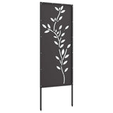 Garden Privacy Screen Black 50 x 140 cm Cold-rolled steel