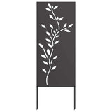 Garden Privacy Screen Black 50 x 140 cm Cold-rolled steel - Top-Down View