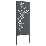 Garden Privacy Screen Anthracite 50 x 140 cm Cold-rolled steel - 45-Degree Angle