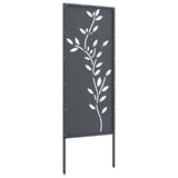 Garden Privacy Screen Anthracite 50 x 140 cm Cold-rolled steel - Close-Up Angle