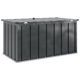 Garden Storage Box Black 101 x 56.5 x 50 cm Steel - Low Angle
