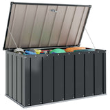 Garden Storage Box Black 101 x 56.5 x 50 cm Steel - Side View