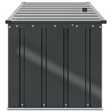 Garden Storage Box Black 101 x 56.5 x 50 cm Steel - Close-Up Angle