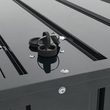 Garden Storage Box Black 101 x 82 x 50 cm Steel - Extra Image
