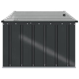 Garden Storage Box Black 101 x 82 x 50 cm Steel - Close-Up Angle