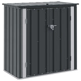 Garden Storage Box Black 101.5 x 57 x 100.5 cm Steel - Front View