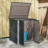 Garden Storage Box Black 101.5 x 82 x 100 cm Steel - Top-Down View