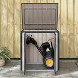 Garden Storage Box Black 101.5 x 82 x 100 cm Steel - 45-Degree Angle