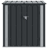 Garden Storage Box Black 101.5 x 82 x 100 cm Steel - Close-Up Angle