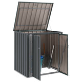 Garden Storage Box Black 101.5 x 82 x 100 cm Steel - Side View