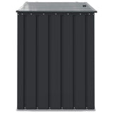 Garden Storage Box Black 101.5 x 82 x 100 cm Steel - Low Angle