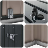 Garden Storage Box Black 101.5 x 107 x 100 cm Steel