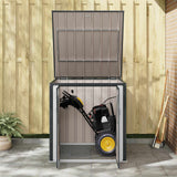 Garden Storage Box Black 101.5 x 107 x 100 cm Steel - 45-Degree Angle