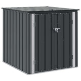 Garden Storage Box Black 101.5 x 107 x 100 cm Steel - Front View