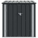Garden Storage Box Black 101.5 x 107 x 100 cm Steel - Close-Up Angle