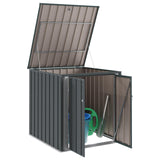 Garden Storage Box Black 101.5 x 107 x 100 cm Steel - Side View