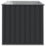 Garden Storage Box Black 101.5 x 107 x 100 cm Steel - Low Angle
