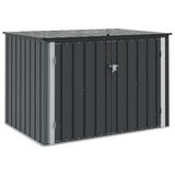 Garden Storage Box Black 151.5 x 107 x 100 cm Steel - Front View