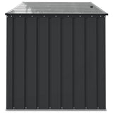 Garden Storage Box Black 151.5 x 107 x 100 cm Steel - Low Angle