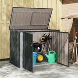 Garden Storage Box Black 151.5 x 82 x 110.5 cm Steel