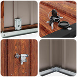 Garden Storage Box Brown 151.5 x 82 x 110.5 cm Steel - Extra Image
