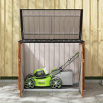 Garden Storage Box Brown 151.5 x 82 x 110.5 cm Steel, image 5