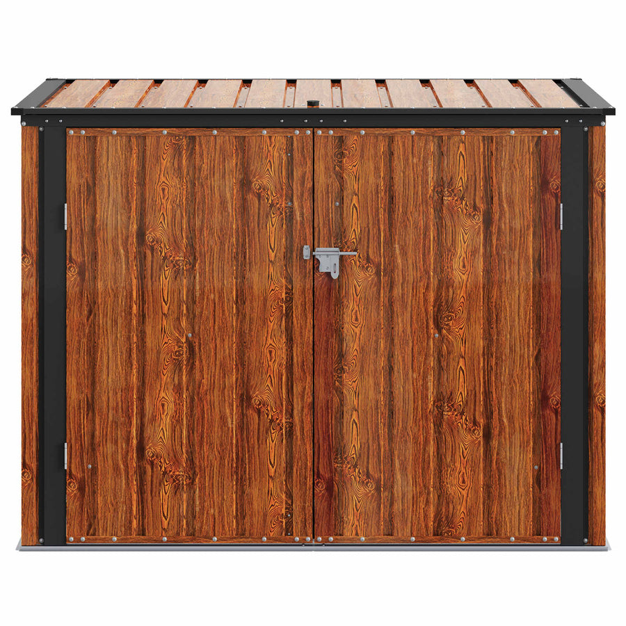 Garden Storage Box Brown 151.5 x 82 x 110.5 cm Steel, image 7