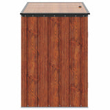 Garden Storage Box Brown 151.5 x 82 x 110.5 cm Steel - Low Angle