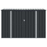 Garden Storage Box Black 214 x 82 x 132 cm Steel - Close-Up Angle