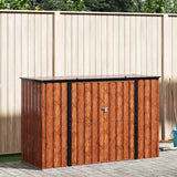 Garden Storage Box Brown 214 x 82 x 132 cm Steel