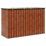 Garden Storage Box Brown 214 x 82 x 132 cm Steel - Extra Image
