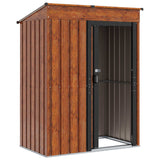 Garden Sheds Brown 137 x 81 x 180 cm Metal - 45-Degree Angle