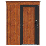 Garden Sheds Brown 137 x 81 x 180 cm Metal - Rear View