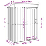 Garden Sheds Brown 137 x 81 x 180 cm Metal - Extra Image