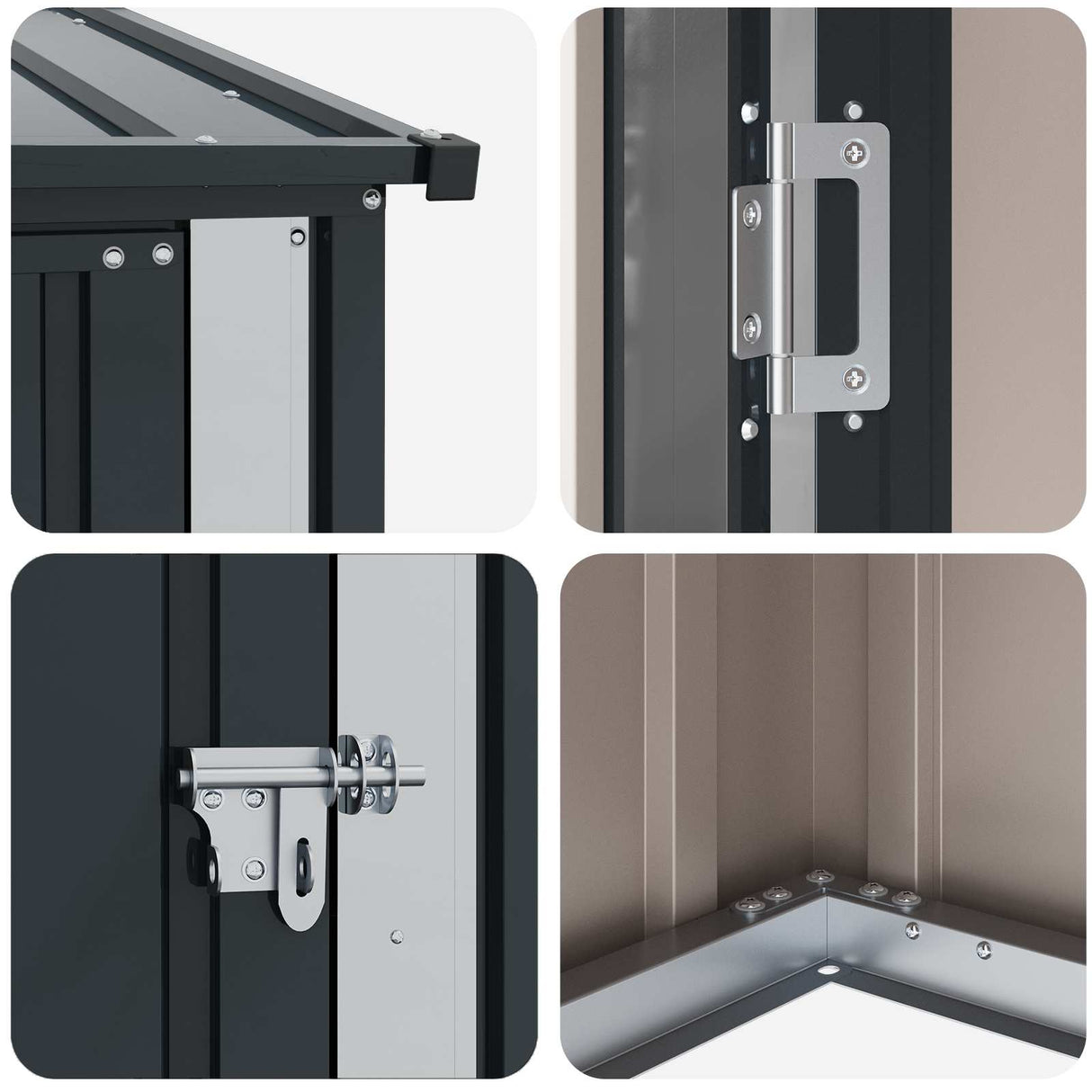 Garden Sheds Anthracite 103 x 74 x 200 cm Metal