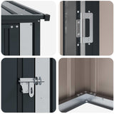 Garden Sheds Anthracite 103 x 74 x 200 cm Metal