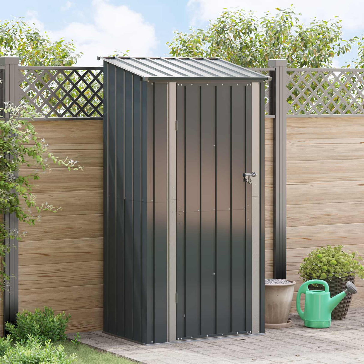 Garden Sheds Anthracite 103 x 74 x 200 cm Metal