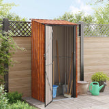 Garden Sheds Brown 103 x 74 x 200 cm Metal - Top-Down View