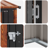 Garden Sheds Brown 103 x 86 x 200 cm Metal - Extra Image