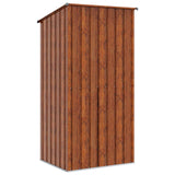 Garden Sheds Brown 103 x 86 x 200 cm Metal - Low Angle