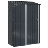 Garden Sheds Anthracite 140.5 x 74 x 200 cm Metal - Front View
